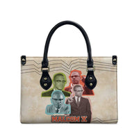 Malcolm X Leather Bag Pop Art Portrait Collage Civil Rights Activist Retro Style Design - Wonder Print Shop