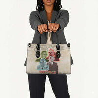 Malcolm X Leather Bag Pop Art Portrait Collage Civil Rights Activist Retro Style Design - Wonder Print Shop