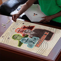 Malcolm X Puzzle Pop Art Portrait Collage Civil Rights Activist Retro Style Design - Wonder Print Shop