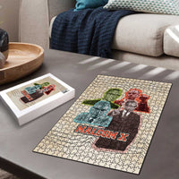 Malcolm X Puzzle Pop Art Portrait Collage Civil Rights Activist Retro Style Design - Wonder Print Shop