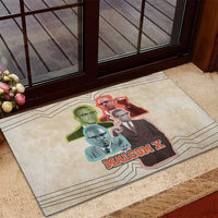 Malcolm X Rubber Doormat Pop Art Portrait Collage Civil Rights Activist Retro Style Design - Wonder Print Shop