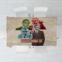 Malcolm X Tablecloth Pop Art Portrait Collage Civil Rights Activist Retro Style Design - Wonder Print Shop