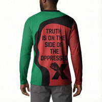 Malcolm X Button Sweatshirt Truth Is on the Side of the Oppressed Quote Civil Rights Tribute