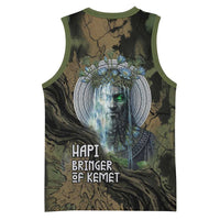Hapi Egyptian Basketball Jersey Bringer of Kemet Nature Spirit Flowing Water and Earth Harmony