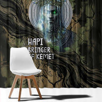 Hapi Egyptian Window Curtain Bringer of Kemet Nature Spirit Flowing Water and Earth Harmony