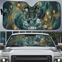 Egyptian Hapi Auto Sun Shade God of the Nile Ankh Symbol Lotus Flowers and Sacred River Energy