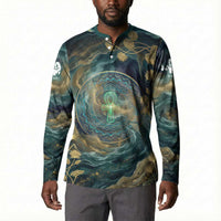 Egyptian Hapi Button Sweatshirt God of the Nile Ankh Symbol Lotus Flowers and Sacred River Energy
