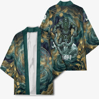 Egyptian Hapi Kimono God of the Nile Ankh Symbol Lotus Flowers and Sacred River Energy