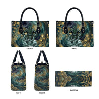 Egyptian Hapi Leather Bag God of the Nile Ankh Symbol Lotus Flowers and Sacred River Energy