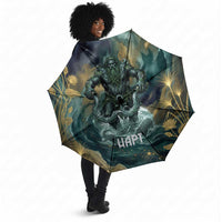 Egyptian Hapi Umbrella God of the Nile Ankh Symbol Lotus Flowers and Sacred River Energy