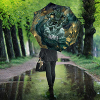 Egyptian Hapi Umbrella God of the Nile Ankh Symbol Lotus Flowers and Sacred River Energy