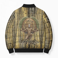 Heh and Hauhet Egyptian Bomber Puffer Jacket Timeless Gods Design Infinity Serpent and Divine Balance Ancient