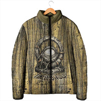 Heh and Hauhet Egyptian Padded Jacket Timeless Gods Design Infinity Serpent and Divine Balance Ancient