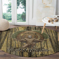Heh and Hauhet Egyptian Round Carpet Timeless Gods Design Infinity Serpent and Divine Balance Ancient