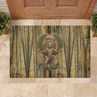 Heh and Hauhet Egyptian Rubber Doormat Timeless Gods Design Infinity Serpent and Divine Balance Ancient