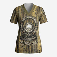 Heh and Hauhet Egyptian Scrub Top Timeless Gods Design Infinity Serpent and Divine Balance Ancient