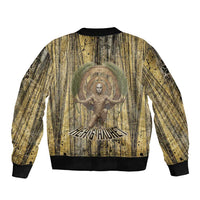 Heh and Hauhet Egyptian Sleeve Zip Bomber Jacket Timeless Gods Design Infinity Serpent and Divine Balance Ancient