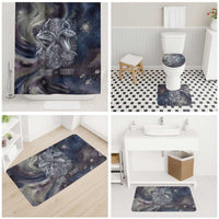 Egyptian Heh and Hauhet Bathroom Set Serpent Duo Design Cosmic Infinity and Eternal Balance Motif