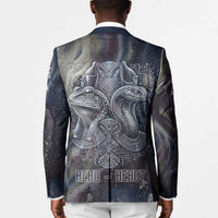 Egyptian Heh and Hauhet Blazer Serpent Duo Design Cosmic Infinity and Eternal Balance Motif