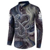 Egyptian Heh and Hauhet Button Sweatshirt Serpent Duo Design Cosmic Infinity and Eternal Balance Motif