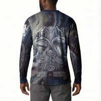 Egyptian Heh and Hauhet Button Sweatshirt Serpent Duo Design Cosmic Infinity and Eternal Balance Motif