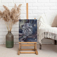Egyptian Heh and Hauhet Canvas Wall Art Serpent Duo Design Cosmic Infinity and Eternal Balance Motif