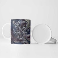 Egyptian Heh and Hauhet Ceramic Mug Serpent Duo Design Cosmic Infinity and Eternal Balance Motif