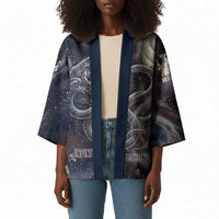 Egyptian Heh and Hauhet Kimono Serpent Duo Design Cosmic Infinity and Eternal Balance Motif