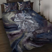 Egyptian Heh and Hauhet Quilt Bed Set Serpent Duo Design Cosmic Infinity and Eternal Balance Motif