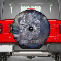 Egyptian Heh and Hauhet Spare Tire Cover Serpent Duo Design Cosmic Infinity and Eternal Balance Motif