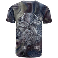 Egyptian Heh and Hauhet T shirt Serpent Duo Design Cosmic Infinity and Eternal Balance Motif