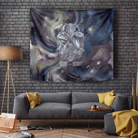 Egyptian Heh and Hauhet Tapestry Serpent Duo Design Cosmic Infinity and Eternal Balance Motif
