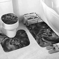 Kek and Kauket Egyptian Bathroom Set Primordial Darkness Design Cosmic Frogs and Serpents