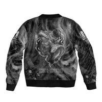 Kek and Kauket Egyptian Bomber Jacket Primordial Darkness Design Cosmic Frogs and Serpents