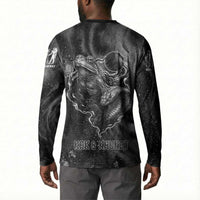 Kek and Kauket Egyptian Button Sweatshirt Primordial Darkness Design Cosmic Frogs and Serpents