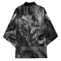 Kek and Kauket Egyptian Kimono Primordial Darkness Design Cosmic Frogs and Serpents