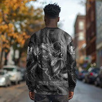 Kek and Kauket Egyptian Long Sleeve Shirt Primordial Darkness Design Cosmic Frogs and Serpents