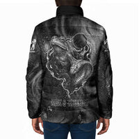 Kek and Kauket Egyptian Padded Jacket Primordial Darkness Design Cosmic Frogs and Serpents