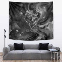 Kek and Kauket Egyptian Tapestry Primordial Darkness Design Cosmic Frogs and Serpents