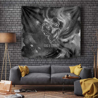 Kek and Kauket Egyptian Tapestry Primordial Darkness Design Cosmic Frogs and Serpents