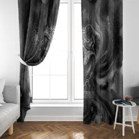 Kek and Kauket Egyptian Window Curtain Primordial Darkness Design Cosmic Frogs and Serpents