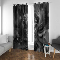 Kek and Kauket Egyptian Window Curtain Primordial Darkness Design Cosmic Frogs and Serpents