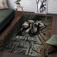 Egypt Kek and Kauket Area Rug Ancient Void Theme with Frog and Serpent Duality