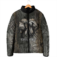 Egypt Kek and Kauket Padded Jacket Ancient Void Theme with Frog and Serpent Duality