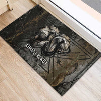 Egypt Kek and Kauket Rubber Doormat Ancient Void Theme with Frog and Serpent Duality