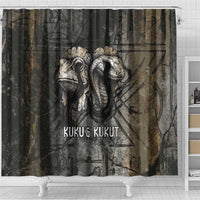 Egypt Kek and Kauket Shower Curtain Ancient Void Theme with Frog and Serpent Duality