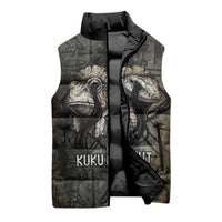 Egypt Kek and Kauket Sleeveless Puffer Jacket Ancient Void Theme with Frog and Serpent Duality