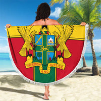 Ghana Flag Beach Blanket with Coat of Arms Design