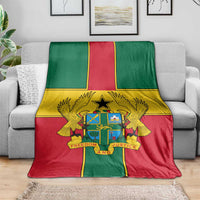 Ghana Flag Blanket with Coat of Arms Design