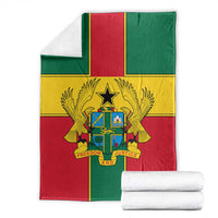 Ghana Flag Blanket with Coat of Arms Design
